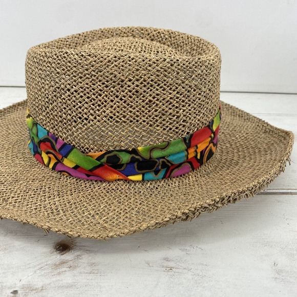 Dorfman Pacific Hat Made in the USA One Size Colorful Band 23" Diameter - Picture 3 of 9